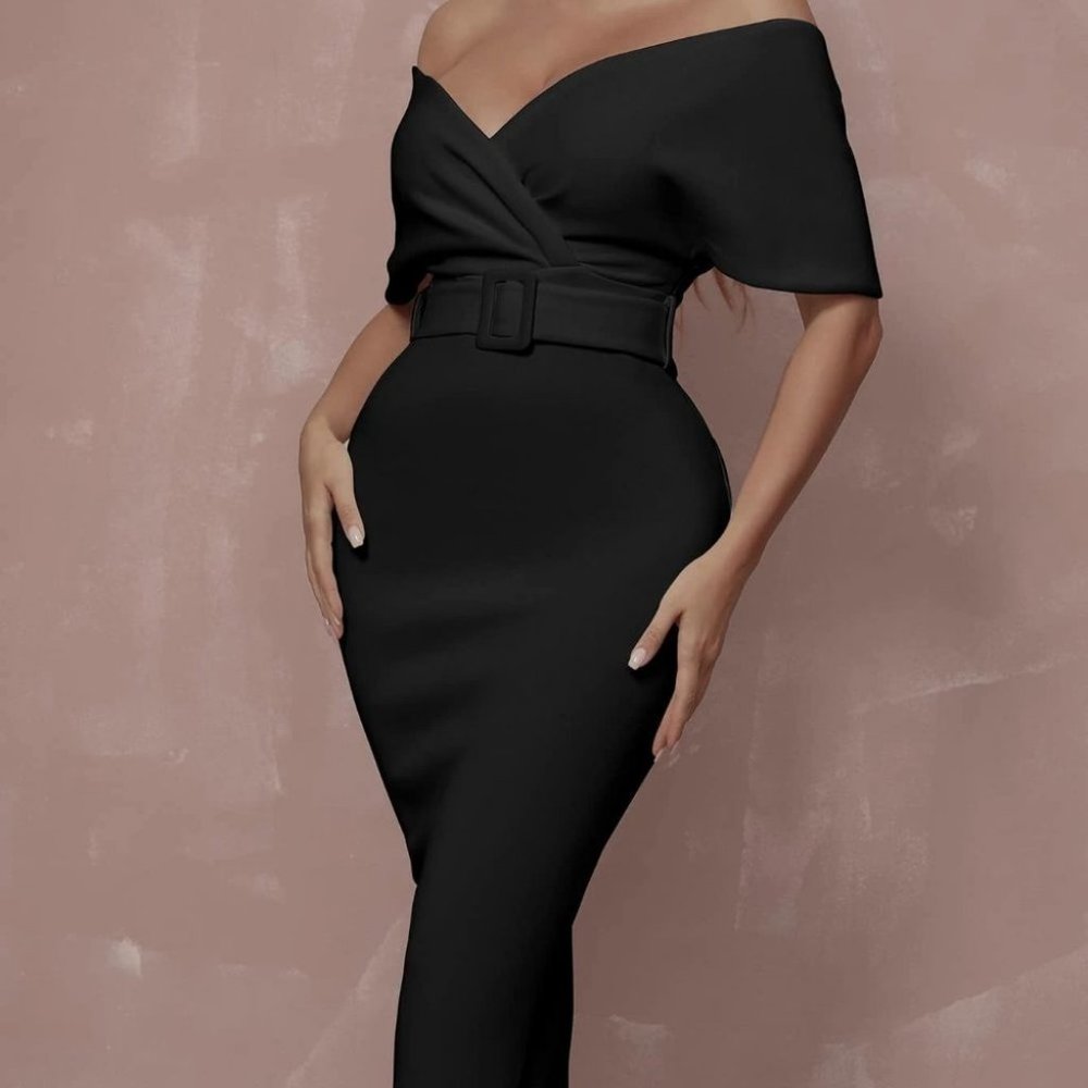 Black Chic Womens bodycon Dress - Picture 4 of 5